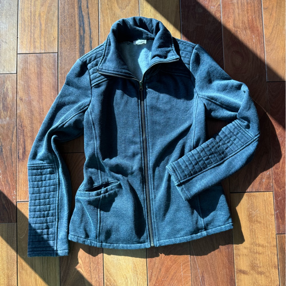 Hem & Thread charcoal grey zip up jacket-never worn